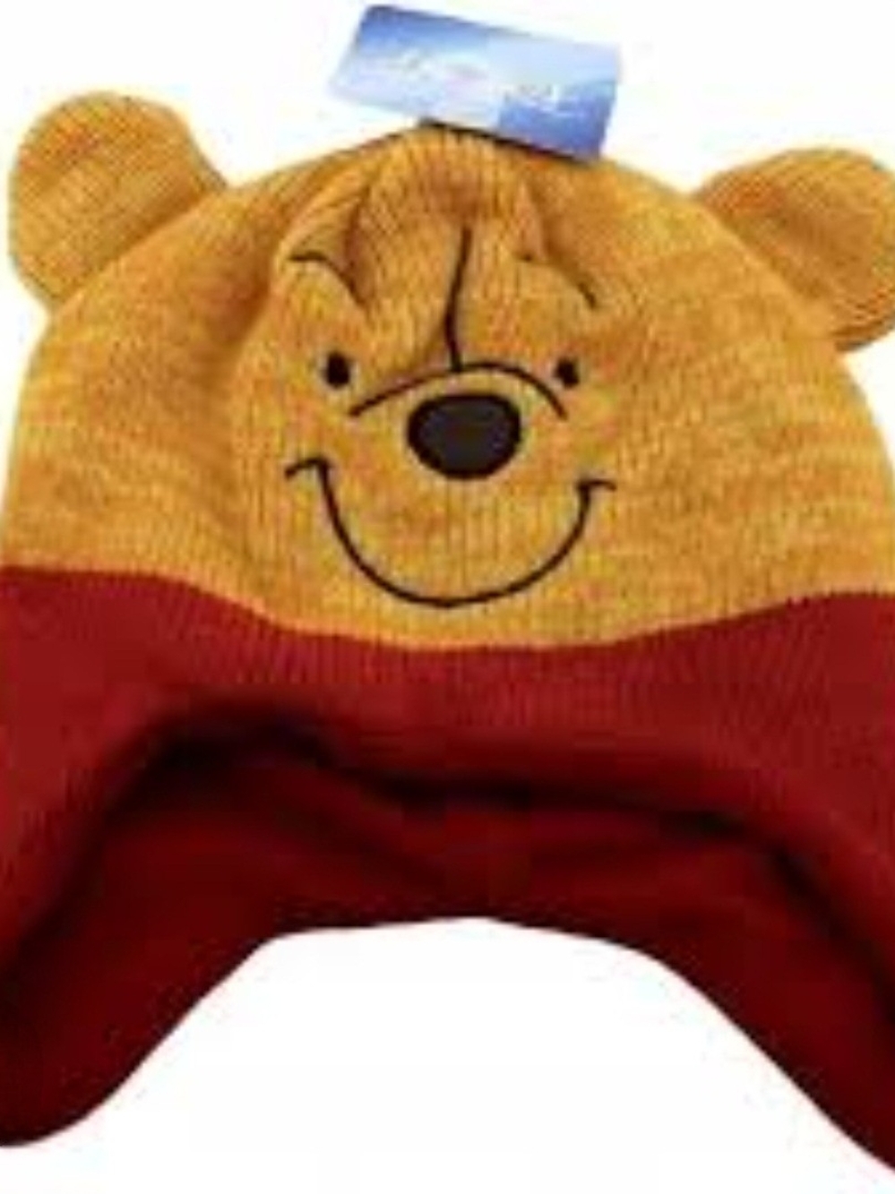 Winnie the Pooh-Inspired Kids Yellow & Red Knit Beanie